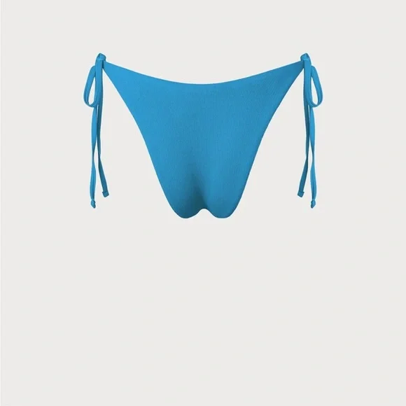 Berlook Blue Reversible Halter Triangle Bikini Top and Blue Tie Bikini Bot 58 - Picture 10 of 14